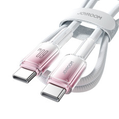 Kabel Crystal-Clear Series 60W USB-C - USB-C 1.2m - Hvit