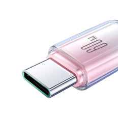 Kabelski kristal-Clear serija 60W USB-C - USB-C 1.2m - bela