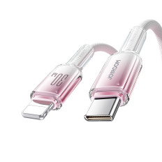 Cable Crystal-Clear Series 30W USB-C - iPhone zibens 1.2m - balts