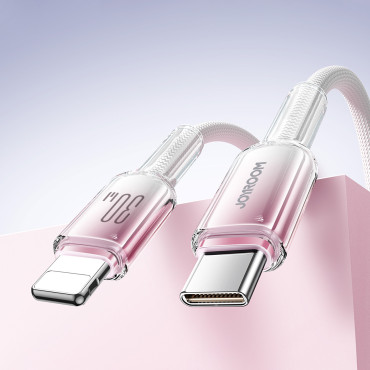 Kabelski kristal-Clear Series 30W USB-C - iPhone strela 1.2m - bela