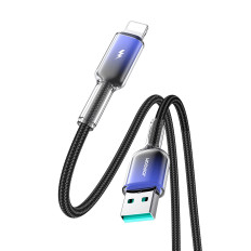Kabel Crystal-Clear Serie 3a USB-A - iPhone Lightning 1.2m - svart
