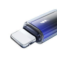 Kabelinė CRYSTAL-CLEAR serija 3A USB-A - "iPhone" žaibas 1.2m - juoda