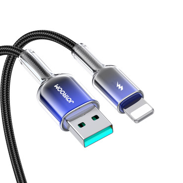 Kabel Crystal-Clear Serie 3a USB-A - iPhone Lightning 1.2m - svart