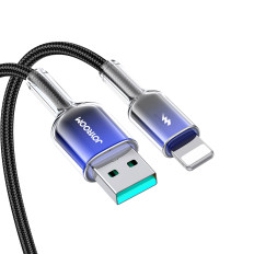 Kabel Crystal-Clear Serie 3a USB-A - iPhone Lightning 1.2m - svart
