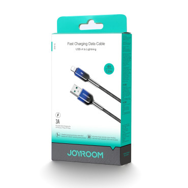 Kabel Crystal-Clear Serie 3a USB-A - iPhone Lightning 1.2m - svart