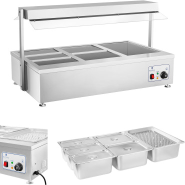 Aquecedor de Bemar seco sem água sem água 6 x 150mm 55L Royal Catering