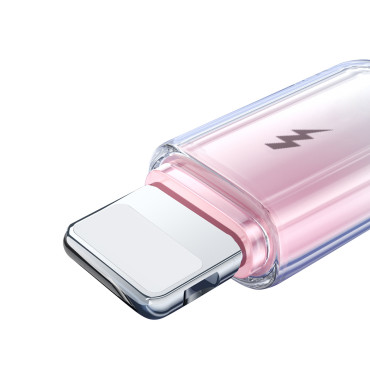 Kabeļu kristāls-clear sērija 3A USB-A - IPHONE LIGHTING 1.2m - balts