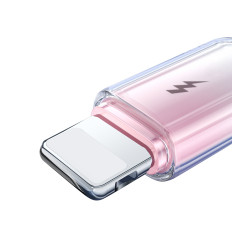 Kabeļu kristāls-clear sērija 3A USB-A - IPHONE LIGHTING 1.2m - balts