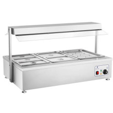 Droge Bemar-kachel zonder watervrij water 6 x GN 150mm 55L Royal Catering