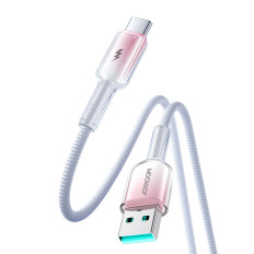 Kabel Crystal-Clear Series 3A USB-A-kabel - USB-C 1.2m - wit