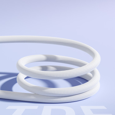 Kaabli kristallselge seeria 3A USB-kaabel - USB-C 1.2m - valge