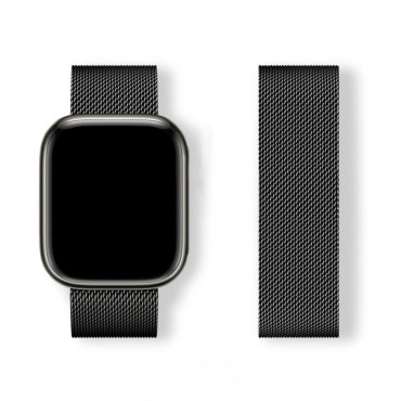 Zapestni pas Milanese zanke Apple Oglejte si 38/40/41 - črna
