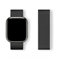 Zapestni pas Milanese zanke Apple Oglejte si 38/40/41 - črna