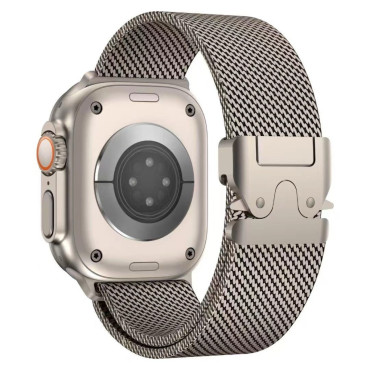 Armbånd bælte titanium milanese loop til Apple Se 42/44/45/46/49 mm - Titanium