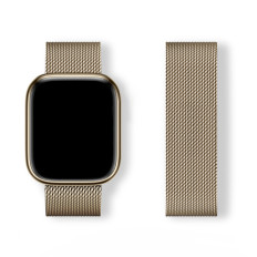 Zapestni pas Milanese zanke Apple Oglejte si 42/44/45/46/49 - Zlato