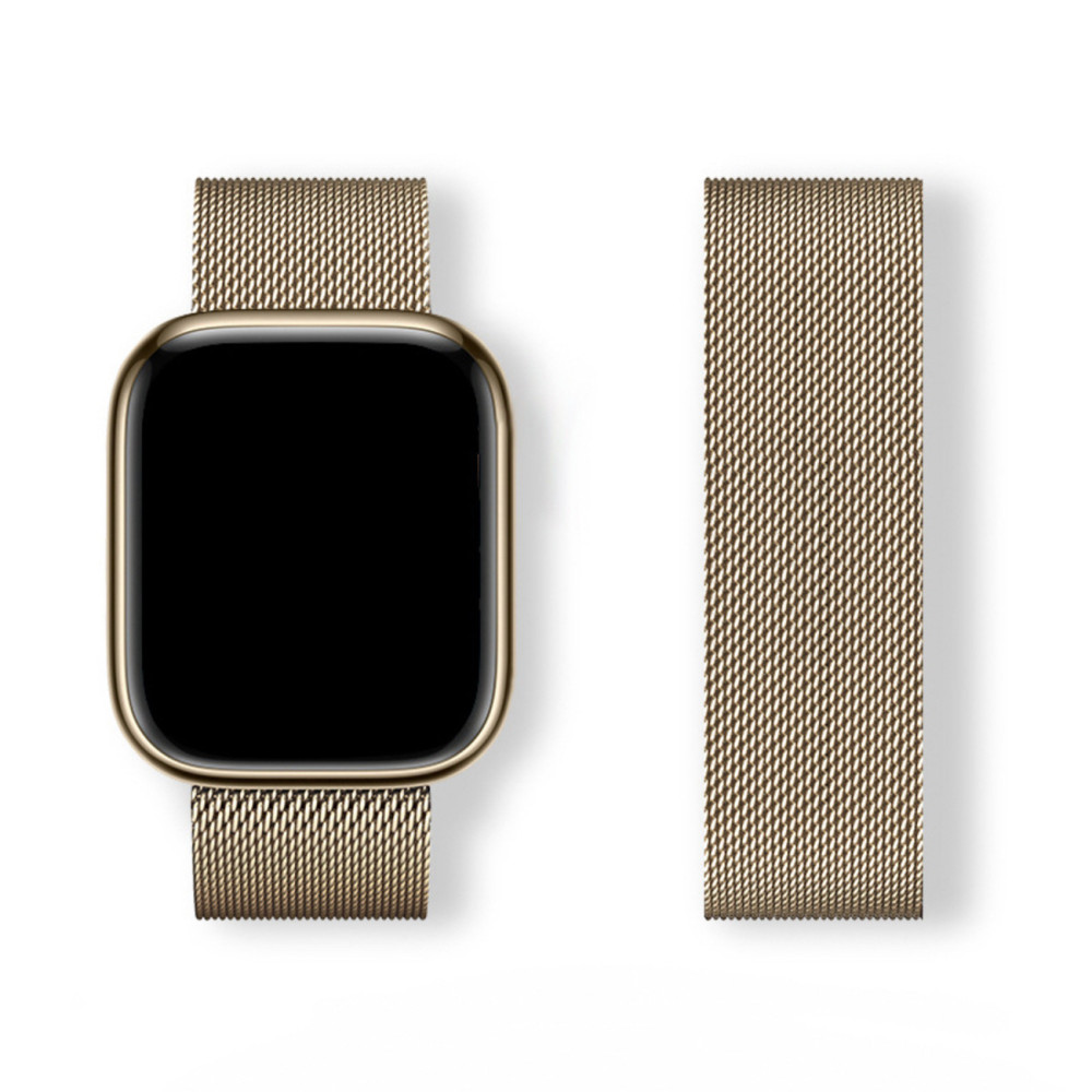 Zapestni pas Milanese zanke Apple Oglejte si 42/44/45/46/49 - Zlato