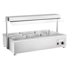 Droge Bemar-kachel zonder watervrij water 6 x GN 150mm 55L Royal Catering