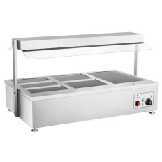 Droge Bemar-kachel zonder watervrij water 6 x GN 150mm 55L Royal Catering