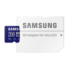 Samsung MicroSDXC 256GB PRO plus Speicherkarte mit microSD-Adapter