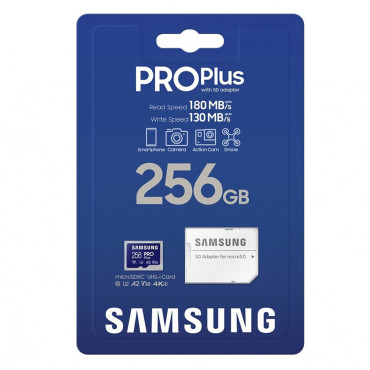 Samsung MicroSDXC 256GB PROUS PLUS memóriakártya microSD adapterrel Samsung MicroSDXC 256GB PROUS PLUS memóriakártya microSD adapterrel
