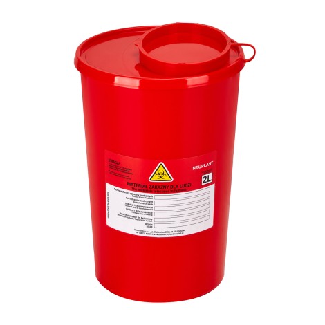 Conteneur pour déchets médicaux 2 L rouge