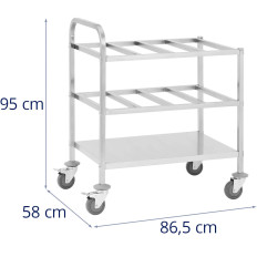 Transport servitörvagn för 24 GN 1/6 Containrar upp till 450 kg