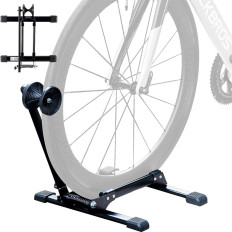 Soporte de bicicleta en la rueda delantera Estable plegable - Negro