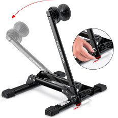 Stand de vélo sur la roue avant pliante de roue - Noir