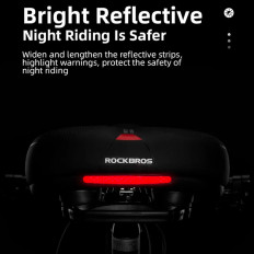 Comoda sella per biciclette confortevole con riflessi - nero e rosso