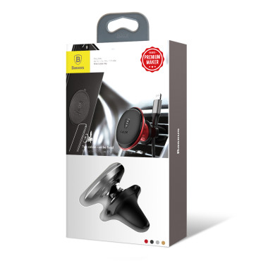Magnetische autohouder voor een geruite telefoon - zwart