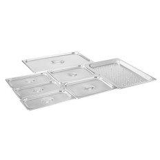 Bain-marie chauffant libre-standing avec robinet 6 x GN 150mm 55L Royal Catering