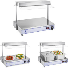 Electric plate Heating tray compact 2 halogen lamps 1100W 230V