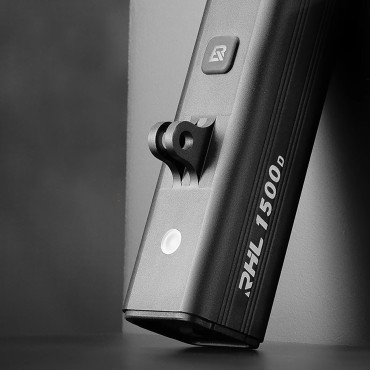 Sprednja svetilka za kolesa 5000mAh 1500LM IPX6 Montaža Garmin in GoPro - črna