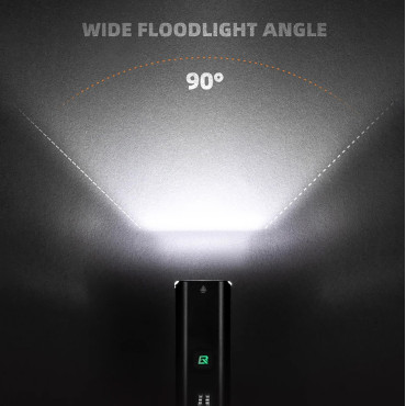 Přední lampa na kole 5000mAh 1500lm IPX6 Montáž Garmin a Gopro - černá