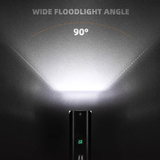 Voorste fietslamp 5000 MAH 1500LM IPX6 Montage Garmin en GoPro - Zwart