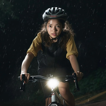 Voorste fietslamp 5000 MAH 1500LM IPX6 Montage Garmin en GoPro - Zwart