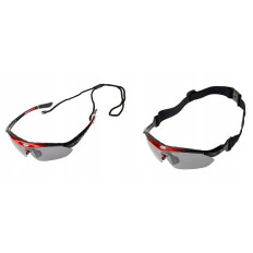 Radsportbrille 10001 - schwarz und rot Set
