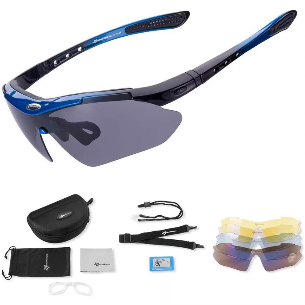 Bicycle glasses 10007 - set - black and blue