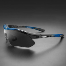 Fahrradbrille 10007 - Set - Schwarz und Blau