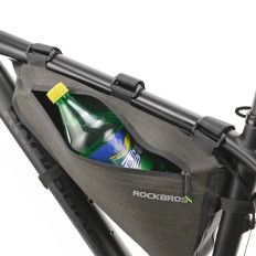 Saco de bicicleta fixado em um quadro 5L as-017 - verde escuro