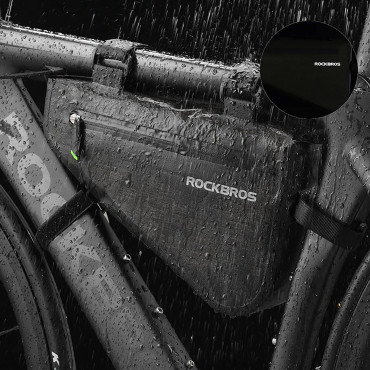 Saco de bicicleta fixado em um quadro 5L as-017 - verde escuro