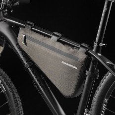 Borsa per biciclette fissata su un telaio 5L AS-017 - verde scuro