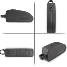 Sac à vélo fixé sur le cadre imperméable 1,5L AS-019 - Noir