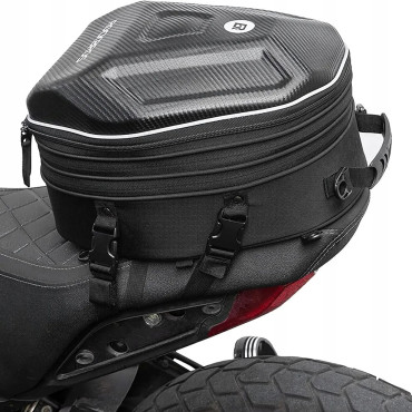 Bag za motorna kolesa za čelado, nameščena na pecivo ali sedež 35L - črna