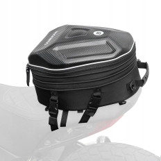 Bag za motorna kolesa za čelado, nameščena na pecivo ali sedež 35L - črna