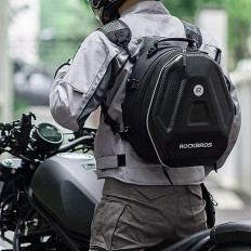 Bag za motorna kolesa za čelado, nameščena na pecivo ali sedež 35L - črna