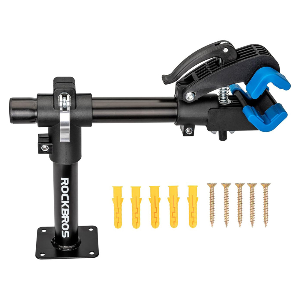 Rack de serviço para bicicletas presas à mesa de mesa ou parede - preto