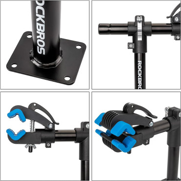 Rack de serviço para bicicletas presas à mesa de mesa ou parede - preto