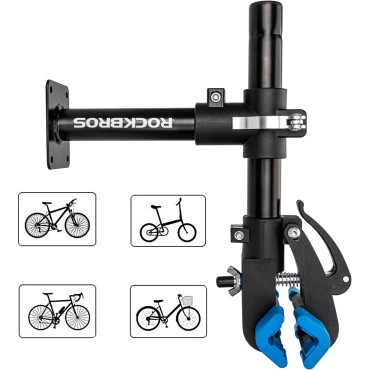 Rack de serviço para bicicletas presas à mesa de mesa ou parede - preto