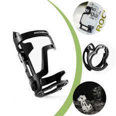 Suporte de bicicleta para garrafa Bidon Fixando o fundo do pescoço - preto